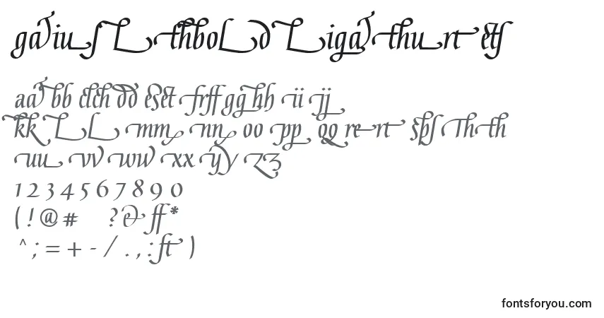 GaiusLtBoldLigatures Font – alphabet, numbers, special characters