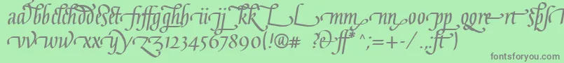 GaiusLtBoldLigatures Font – Gray Fonts on Green Background
