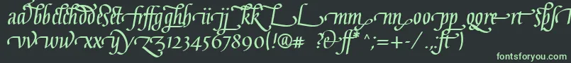 GaiusLtBoldLigatures Font – Green Fonts on Black Background