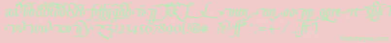 GaiusLtBoldLigatures Font – Green Fonts on Pink Background