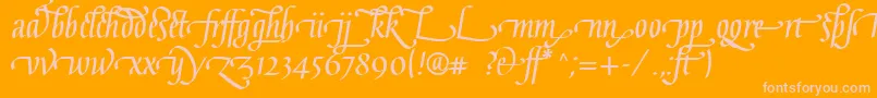 fuente GaiusLtBoldLigatures – Fuentes Rosadas Sobre Fondo Naranja