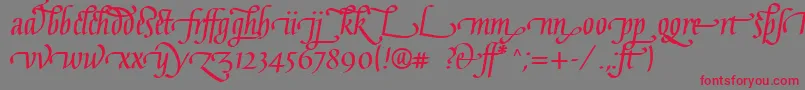 fuente GaiusLtBoldLigatures – Fuentes Rojas Sobre Fondo Gris