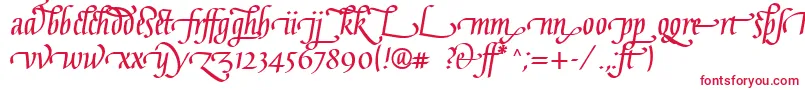 フォントGaiusLtBoldLigatures – 白い背景に赤い文字