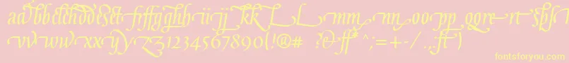 GaiusLtBoldLigatures Font – Yellow Fonts on Pink Background