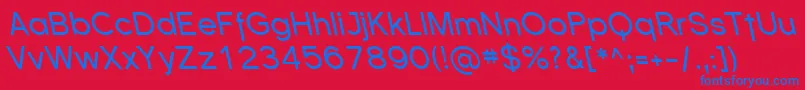 Police SfflorencesansrevItalic – polices bleues sur fond rouge