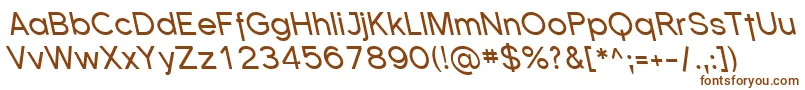SfflorencesansrevItalic-fontti – ruskeat fontit valkoisella taustalla
