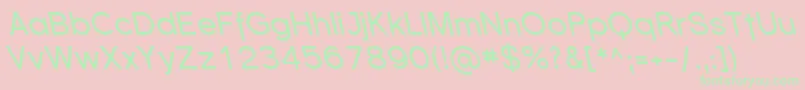 SfflorencesansrevItalic Font – Green Fonts on Pink Background