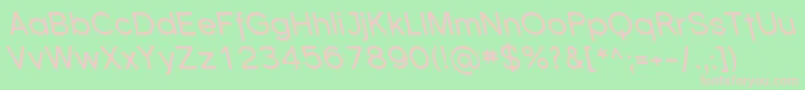 SfflorencesansrevItalic Font – Pink Fonts on Green Background