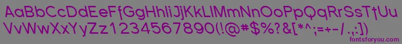 Шрифт SfflorencesansrevItalic – фиолетовые шрифты на сером фоне