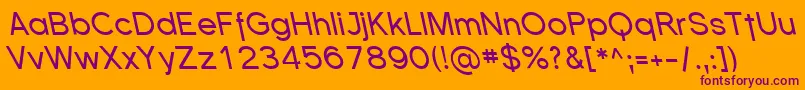 SfflorencesansrevItalic Font – Purple Fonts on Orange Background