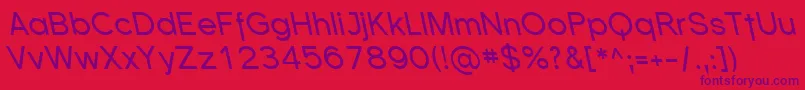 SfflorencesansrevItalic Font – Purple Fonts on Red Background