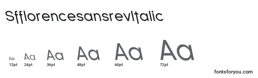 Размеры шрифта SfflorencesansrevItalic