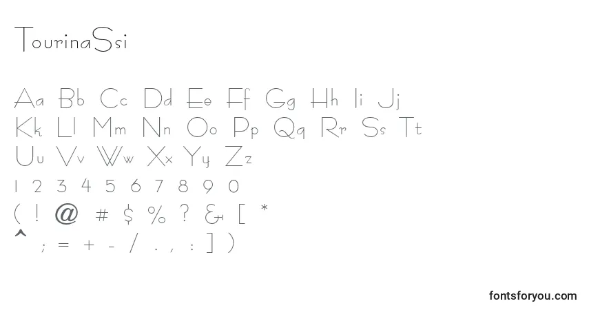 Шрифт TourinaSsi – алфавит, цифры, специальные символы