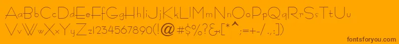 Czcionka TourinaSsi – brązowe czcionki na pomarańczowym tle
