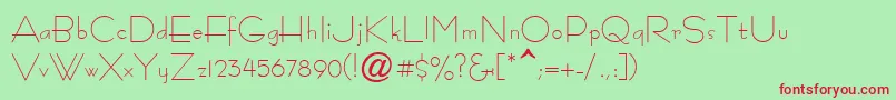 TourinaSsi Font – Red Fonts on Green Background