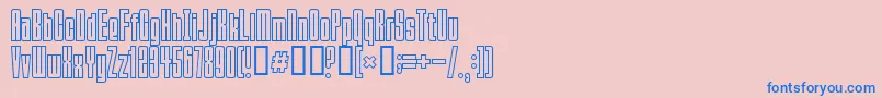 フォントSqueezemebaby – ピンクの背景に青い文字
