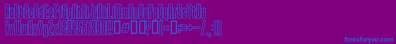 フォントSqueezemebaby – 紫色の背景に青い文字