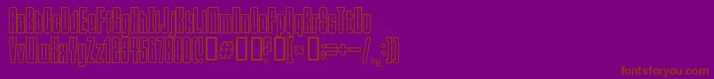 Шрифт Squeezemebaby – коричневые шрифты на фиолетовом фоне