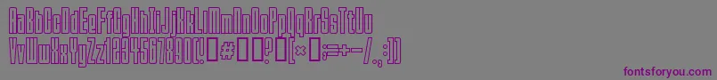 Squeezemebaby-fontti – violetit fontit harmaalla taustalla