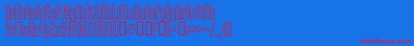 フォントSqueezemebaby – 赤い文字の青い背景