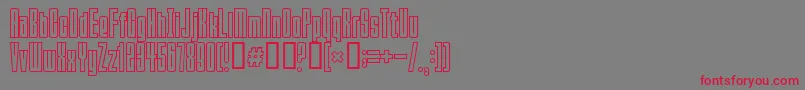 フォントSqueezemebaby – 赤い文字の灰色の背景
