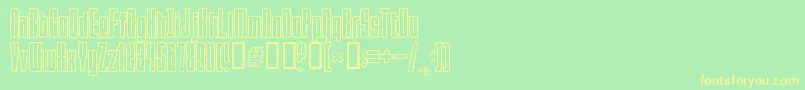 Squeezemebaby-fontti – keltaiset fontit vihreällä taustalla