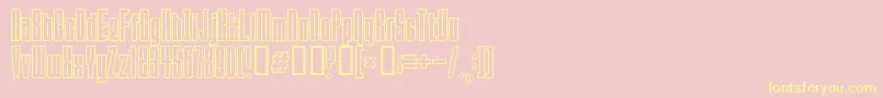 Squeezemebaby-fontti – keltaiset fontit vaaleanpunaisella taustalla