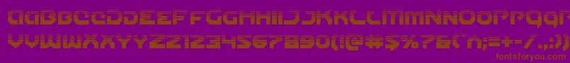 Gunnerstormhalf Font – Brown Fonts on Purple Background