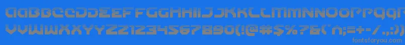 Gunnerstormhalf Font – Gray Fonts on Blue Background