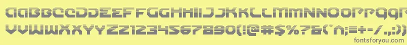 Gunnerstormhalf Font – Gray Fonts on Yellow Background