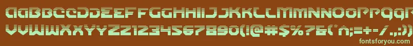 Gunnerstormhalf Font – Green Fonts on Brown Background