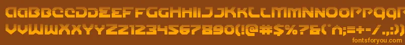 Gunnerstormhalf Font – Orange Fonts on Brown Background