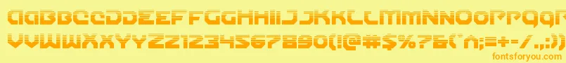 Gunnerstormhalf Font – Orange Fonts on Yellow Background