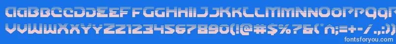 Gunnerstormhalf Font – Pink Fonts on Blue Background