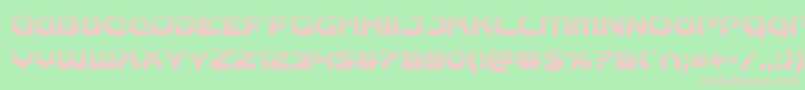 Gunnerstormhalf-fontti – vaaleanpunaiset fontit vihreällä taustalla
