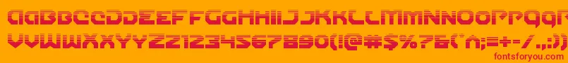 Gunnerstormhalf Font – Red Fonts on Orange Background