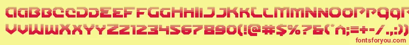 Gunnerstormhalf-fontti – punaiset fontit keltaisella taustalla