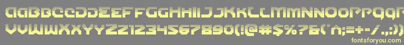 Gunnerstormhalf-fontti – keltaiset fontit harmaalla taustalla