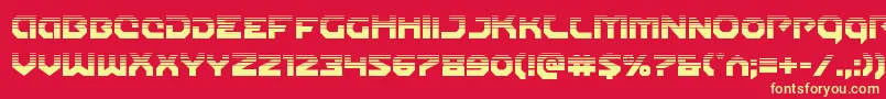 Gunnerstormhalf Font – Yellow Fonts on Red Background