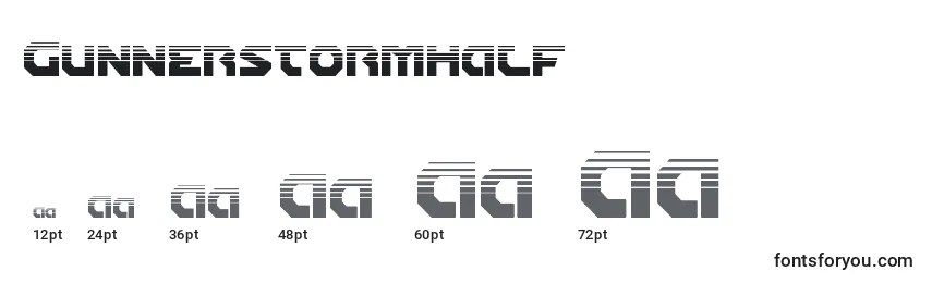 Gunnerstormhalf Font Sizes