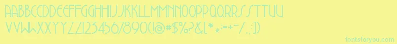 Dustbowlclementine Font – Green Fonts on Yellow Background