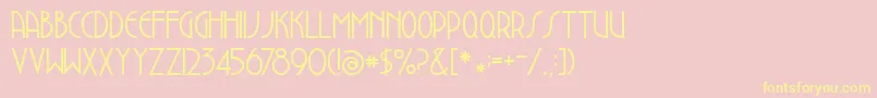 Dustbowlclementine Font – Yellow Fonts on Pink Background