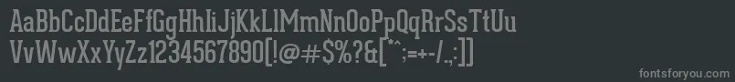 Шрифт GearedSlabRegular – серые шрифты на чёрном фоне