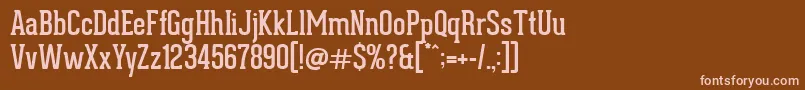 Шрифт GearedSlabRegular – розовые шрифты на коричневом фоне