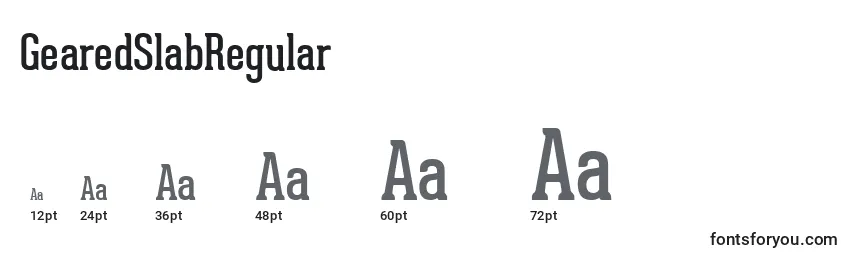 GearedSlabRegular Font Sizes