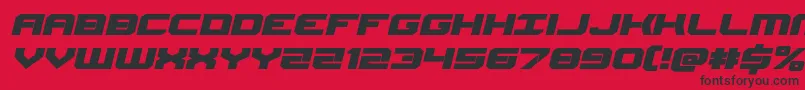 フォントGearheadexpandital – 赤い背景に黒い文字
