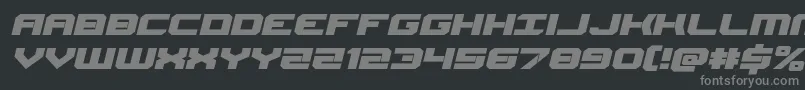 Gearheadexpandital Font – Gray Fonts on Black Background