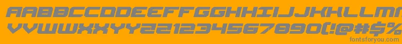 Fonte Gearheadexpandital – fontes cinzas em um fundo laranja