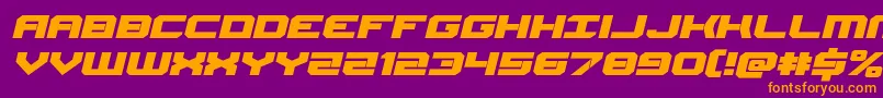 Gearheadexpandital Font – Orange Fonts on Purple Background