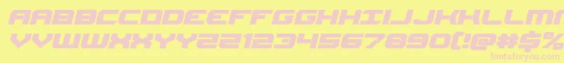 Gearheadexpandital Font – Pink Fonts on Yellow Background